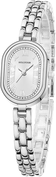 HOLSTOUR Small Gold Watches for Women Vintage Oval Face Analog Wristwatch - Image 3